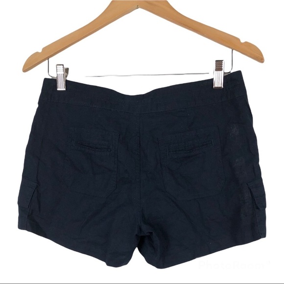 Banana Republic Tie Waist Size 2 Navy Blue Shorts - Picture 2 of 6